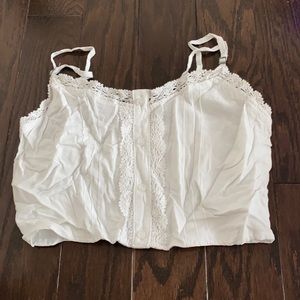 Garage XS white crop top